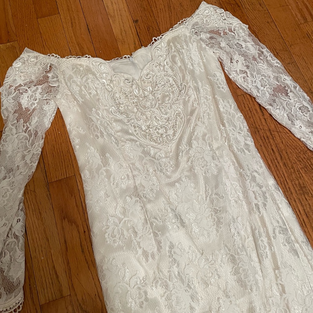Jessica McClintock White Lace Wedding Dress